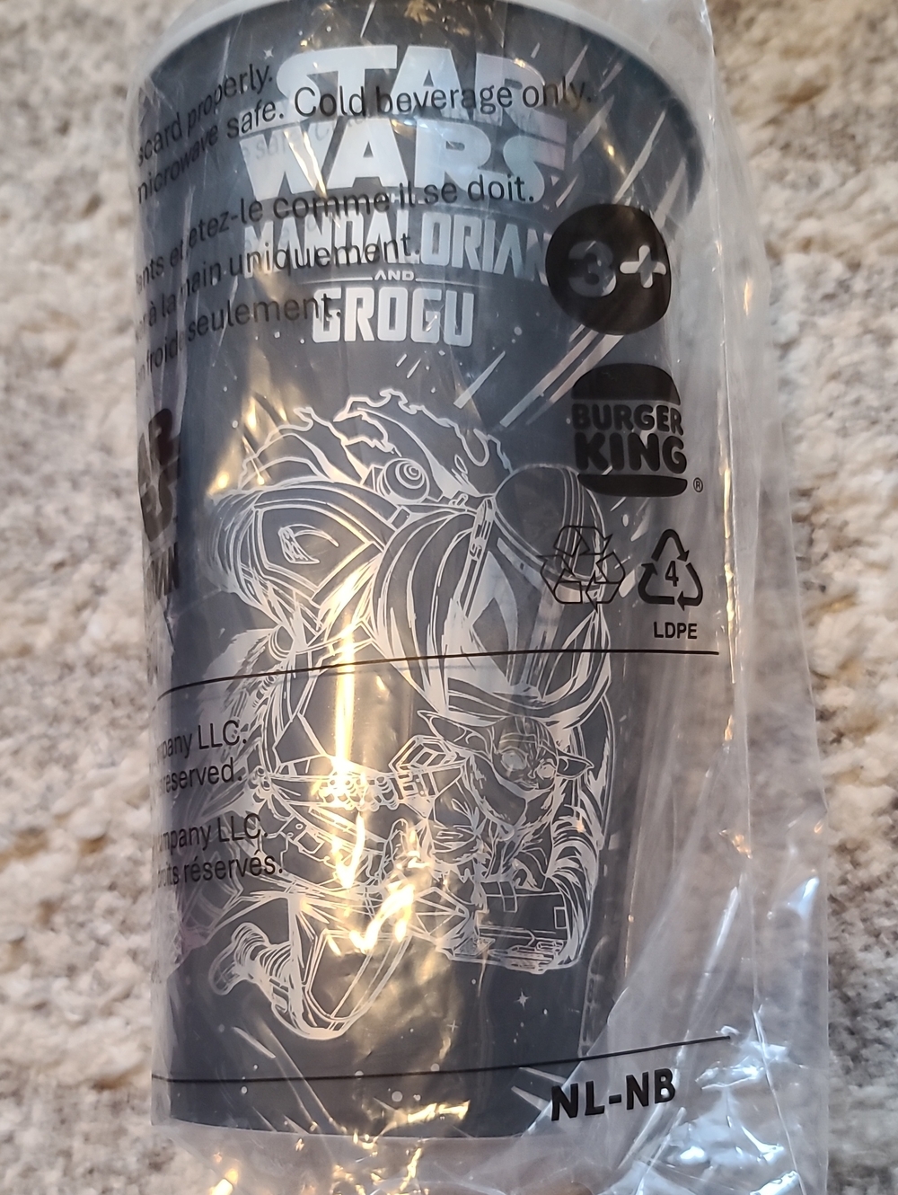 10 for $25 - Burger King Star Wars Mandalorian Grogu Cup # 18723